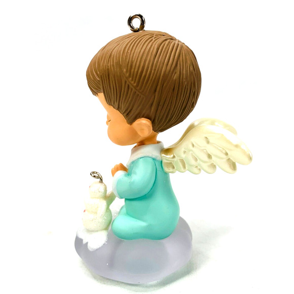 Hallmark Mary's Angels SNOWBALL Keepsake Ornament‎ 2007 Series #20 Blue Snowman - Picture 3 of 11